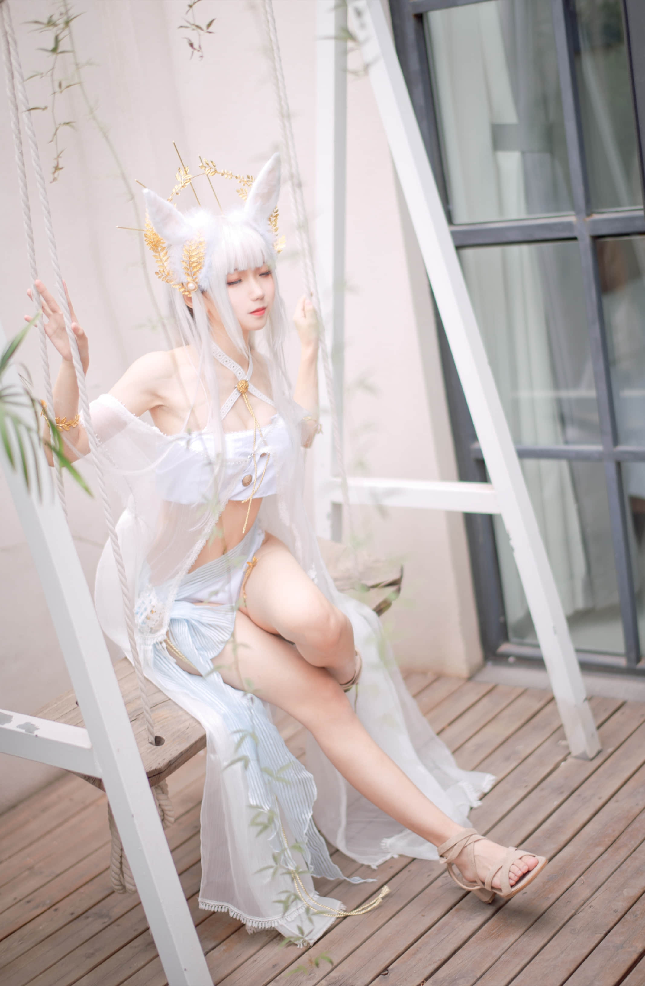 [花柒Hana]NO.06 白金泳装 - [花柒Hana]NO.06 白金泳装